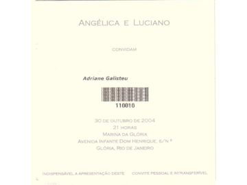 Convite Casamento Angélica & Luciano Huck